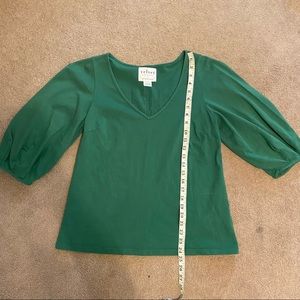 Anthropologie Green Blouse